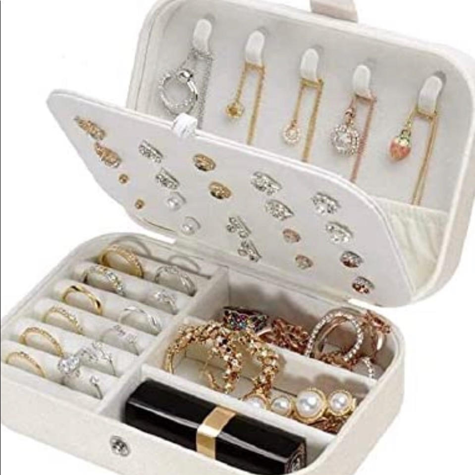 Nwt Travel Size Jewelry Box, Unused Unopened, Sparkle Pearlescent Grain Surface